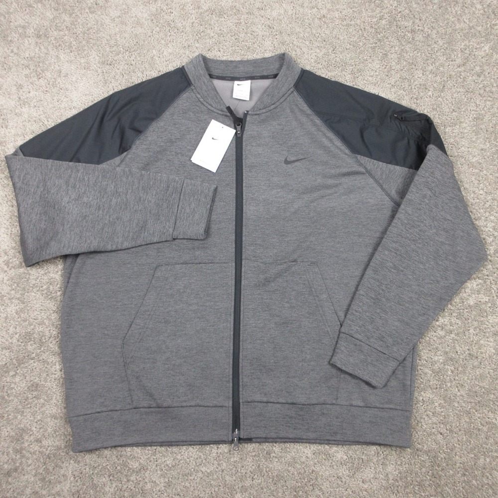 Nike Men's Gray Full-Zip Performance Jacket